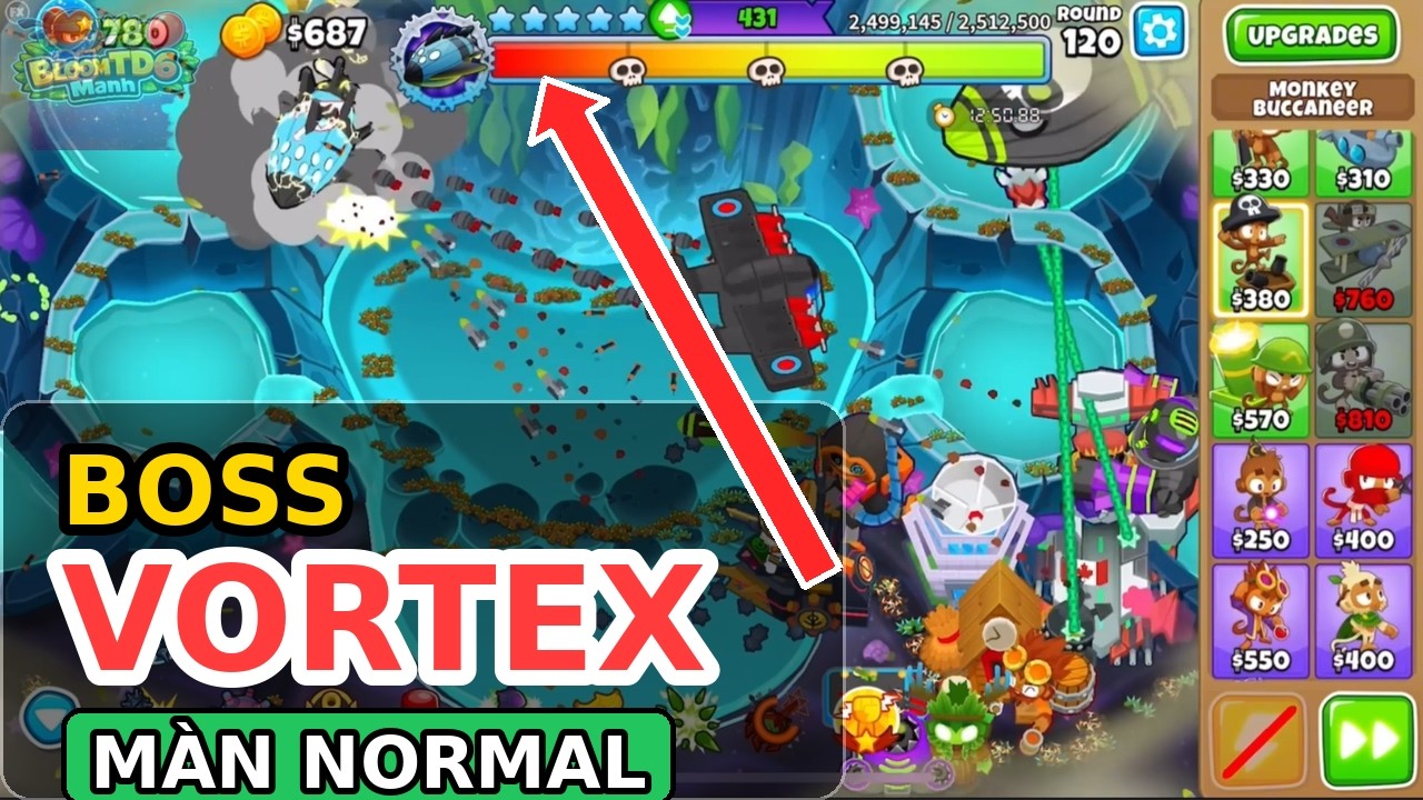 BTD6 Boss Normal | Vortex | Round 120 | Bloons TD 6