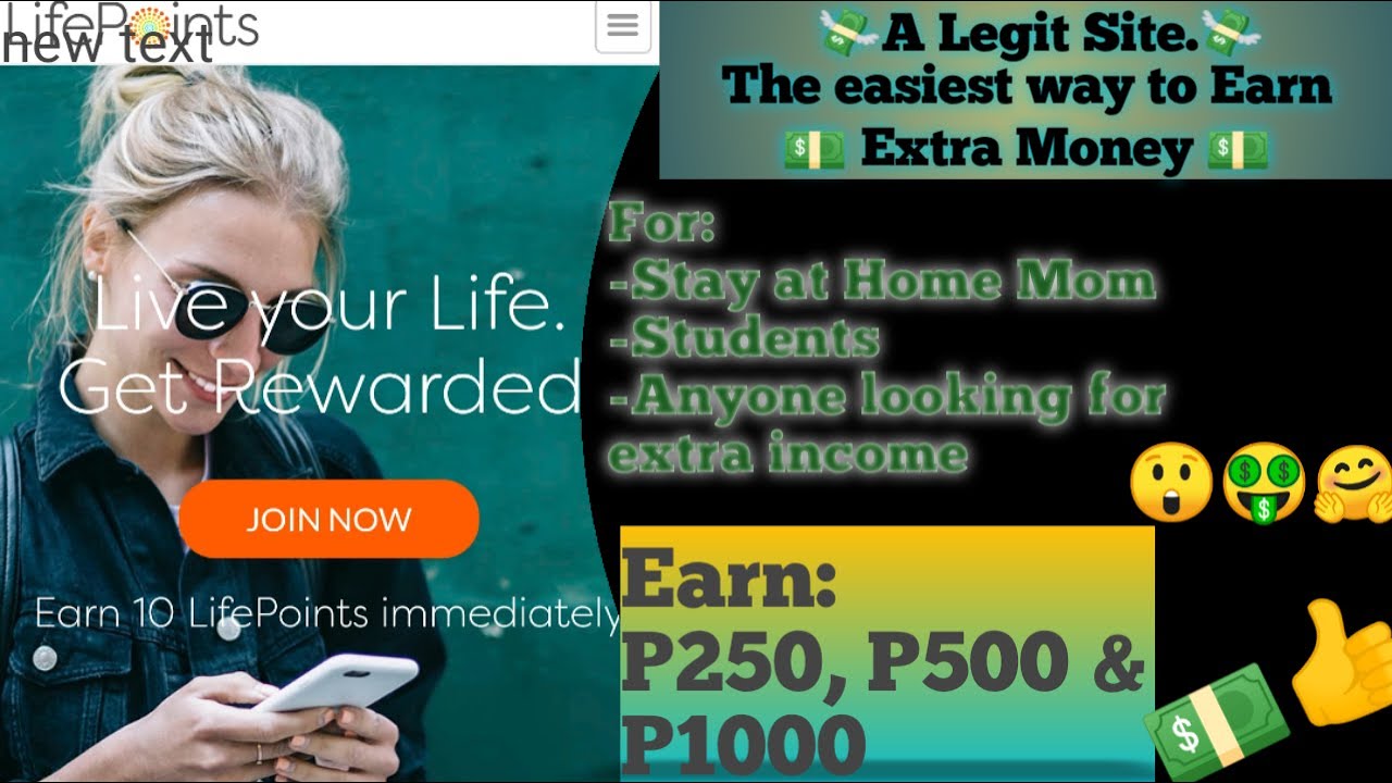 Lifepoints - A Legit Site | Work For Stay at Home Mom and Students
