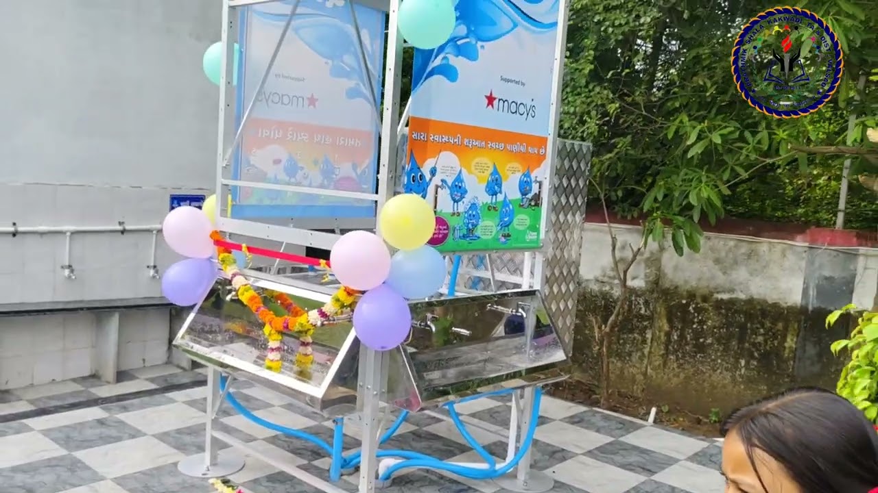 An aqua tower was built in the school in collaboration with Macy's, planet water and welspun company