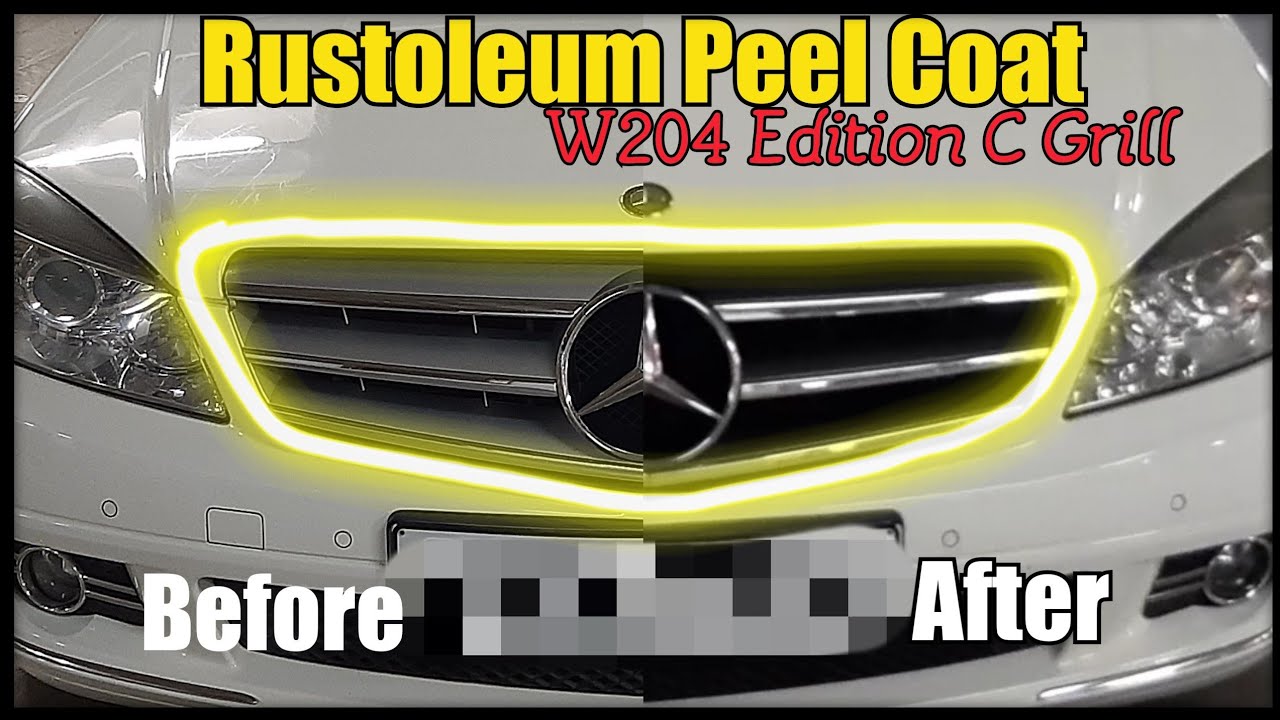 Rust-oleum Peel Coat (Metallic) Review and How to on a Mercedes-Benz w204 Grill and mirrors
