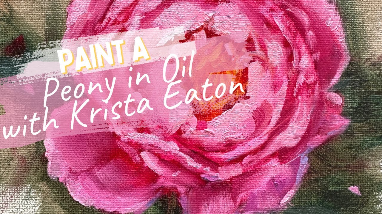 How to Paint a Pink Peony Flower Brushstrokes in Oil