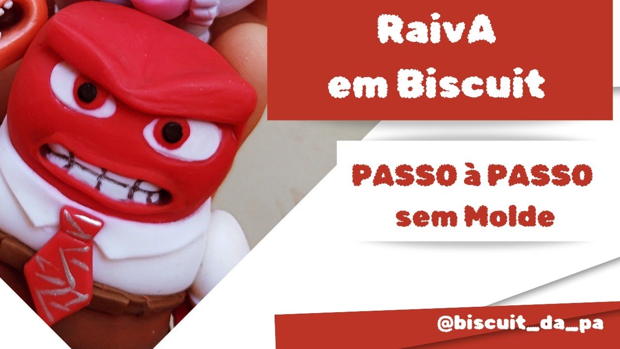 Raiva em Biscuit|| passo a passo Manual || Divertida  MEnte ❤️#diy