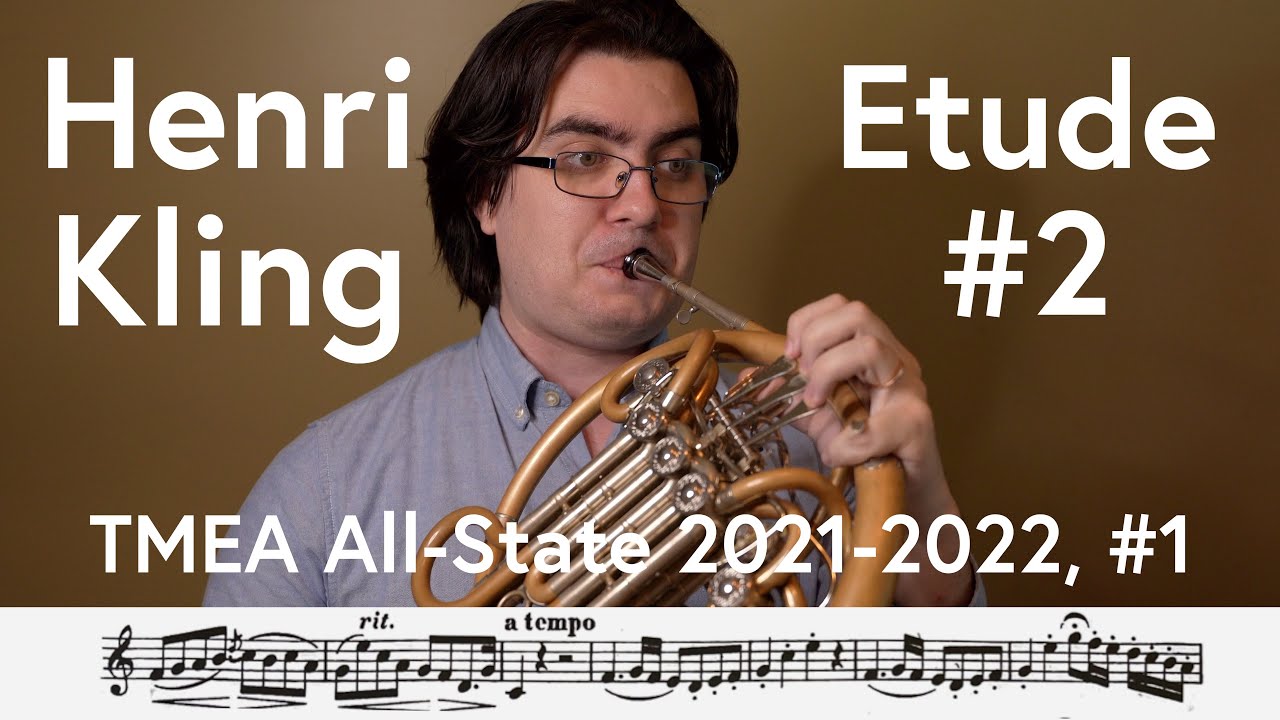 (TMEA All-State 2021-2022 #1) Henri Kling, Etude #2 from 