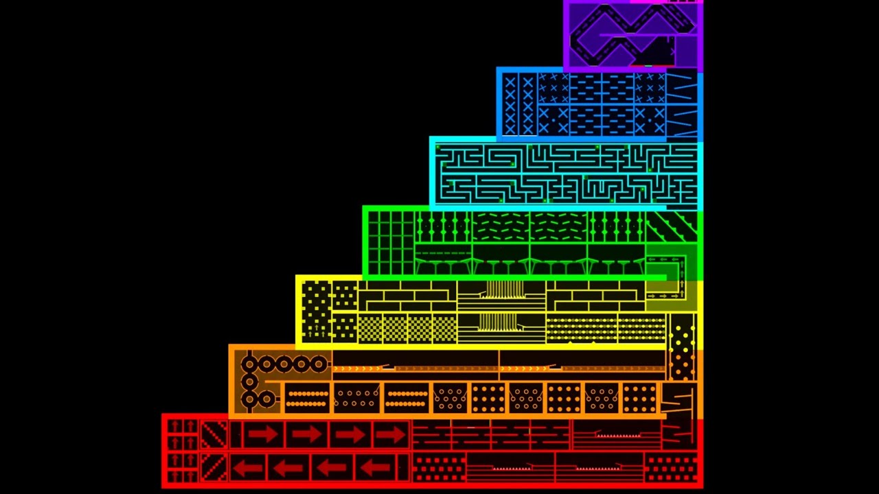 The Rainbow Stairs! - Marble Race In Algodoo
