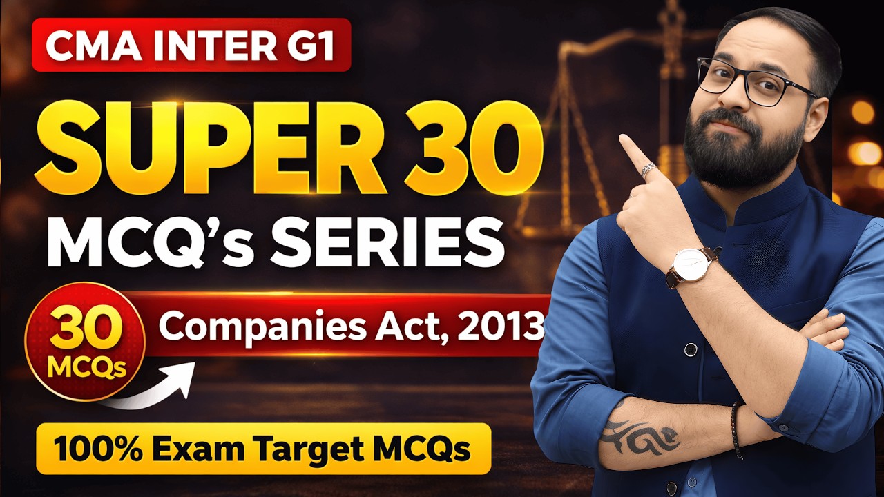 CMA Inter Law & Ethics 🔴 LIVE | MCQ Practice Series (Exam Oriented) | June & Dec 2026 DAY 2
