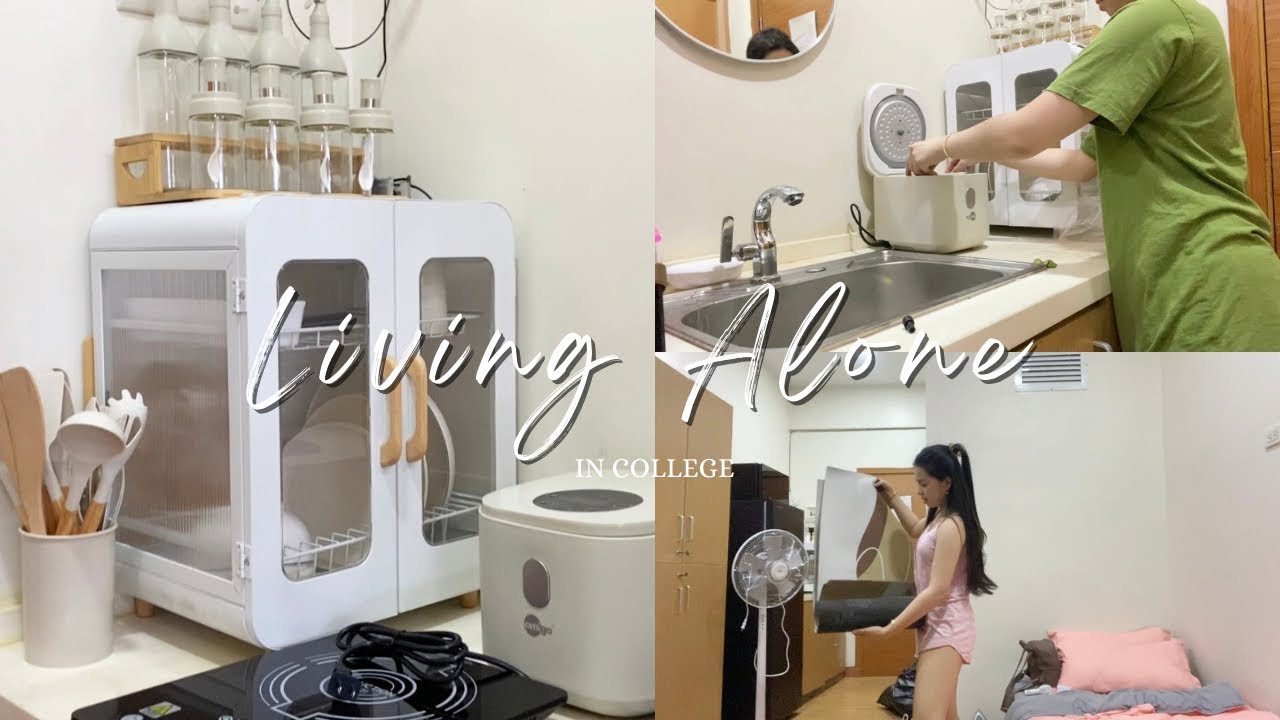 🌱 Living Alone in College ep 2 • move-in vlog part 2, setting up, cleaning my condo | uni diaries
