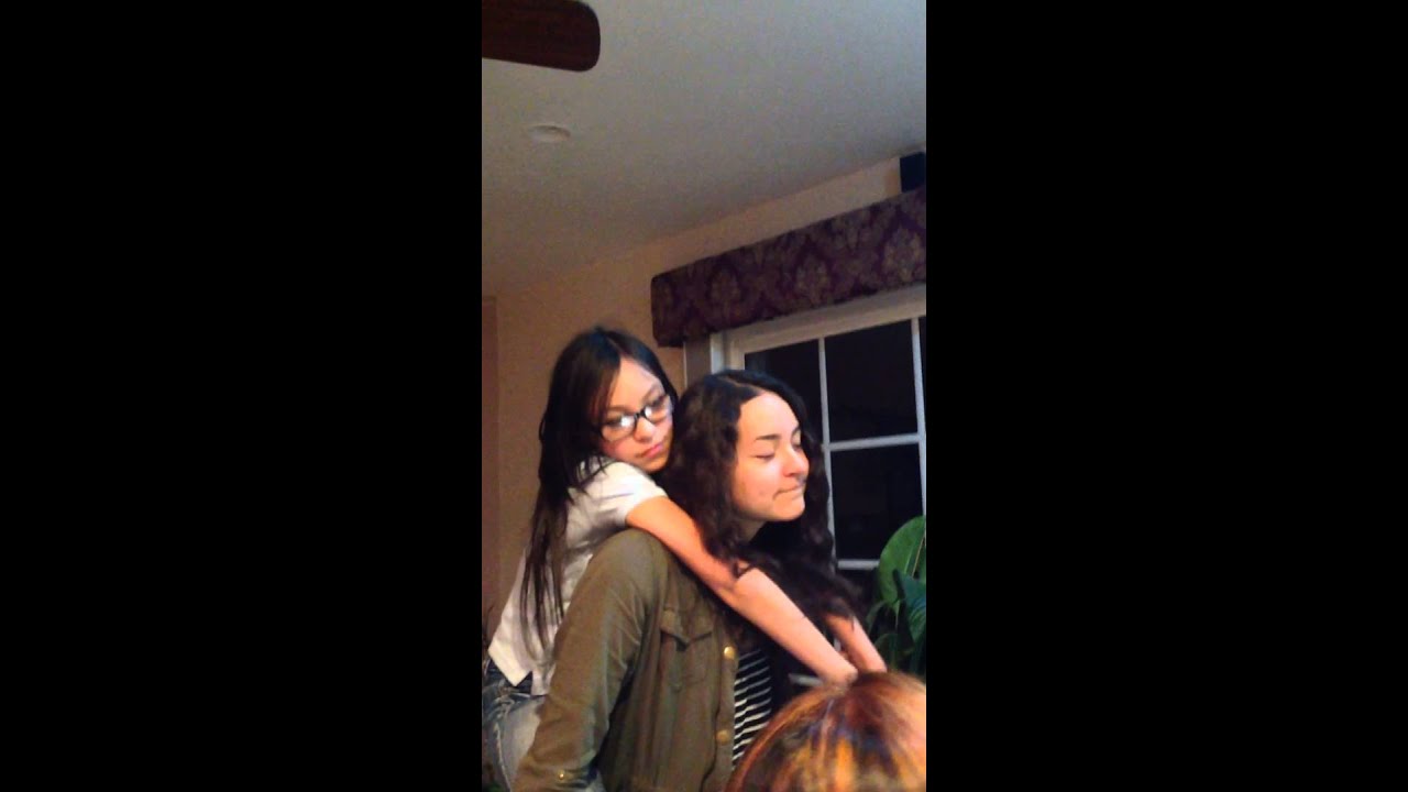 My cousins carry each other