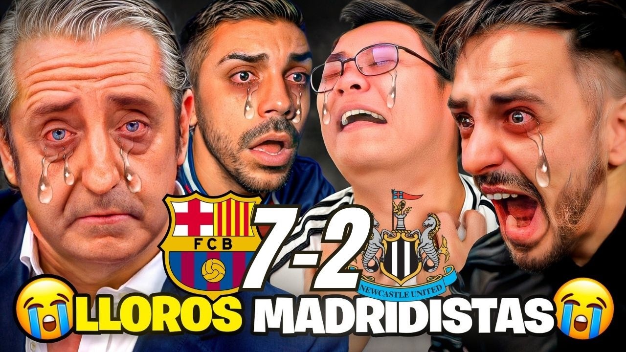 😂LOS MEJORES LLOROS MADRIDISTAS al FC BARCELONA 7-2 NEWCASTLE