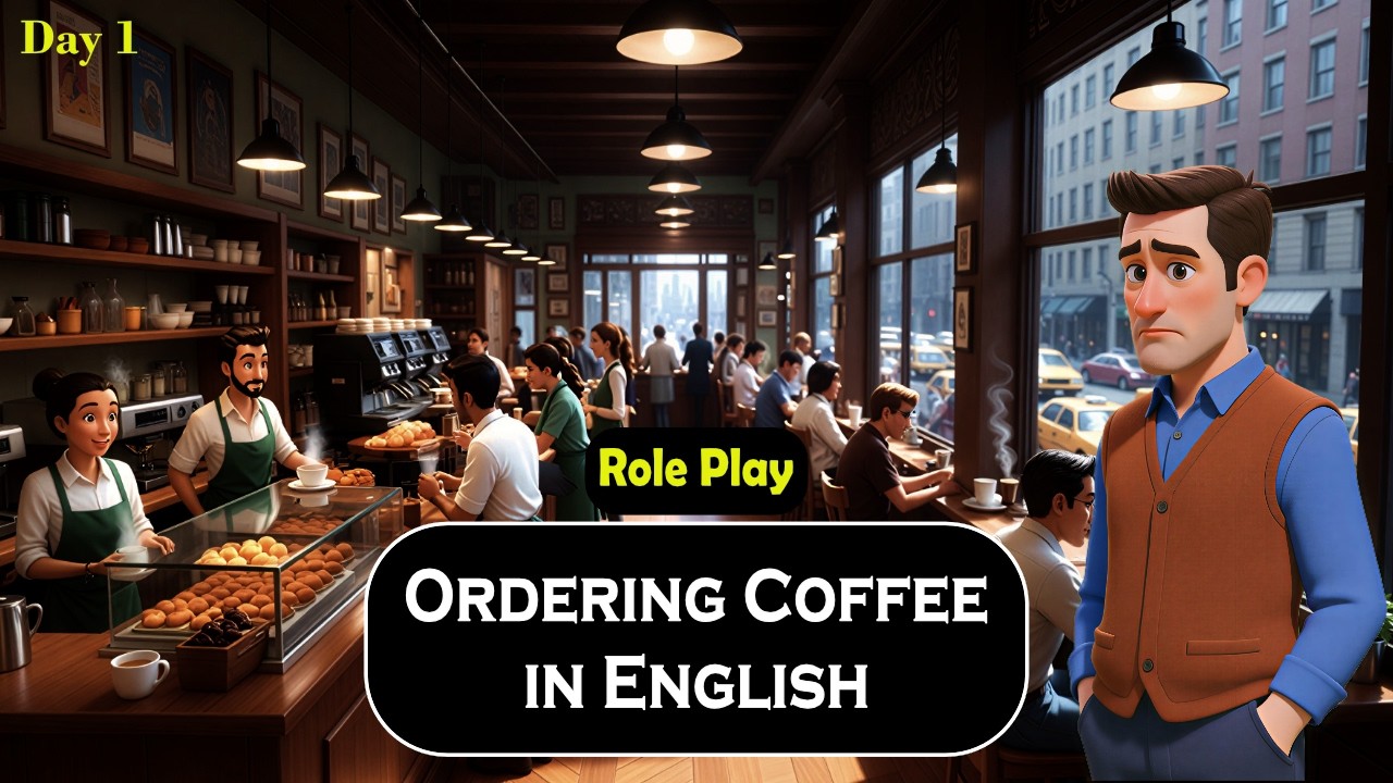 Day 1: Ordering Coffee in English – The Morning Coffee Rush