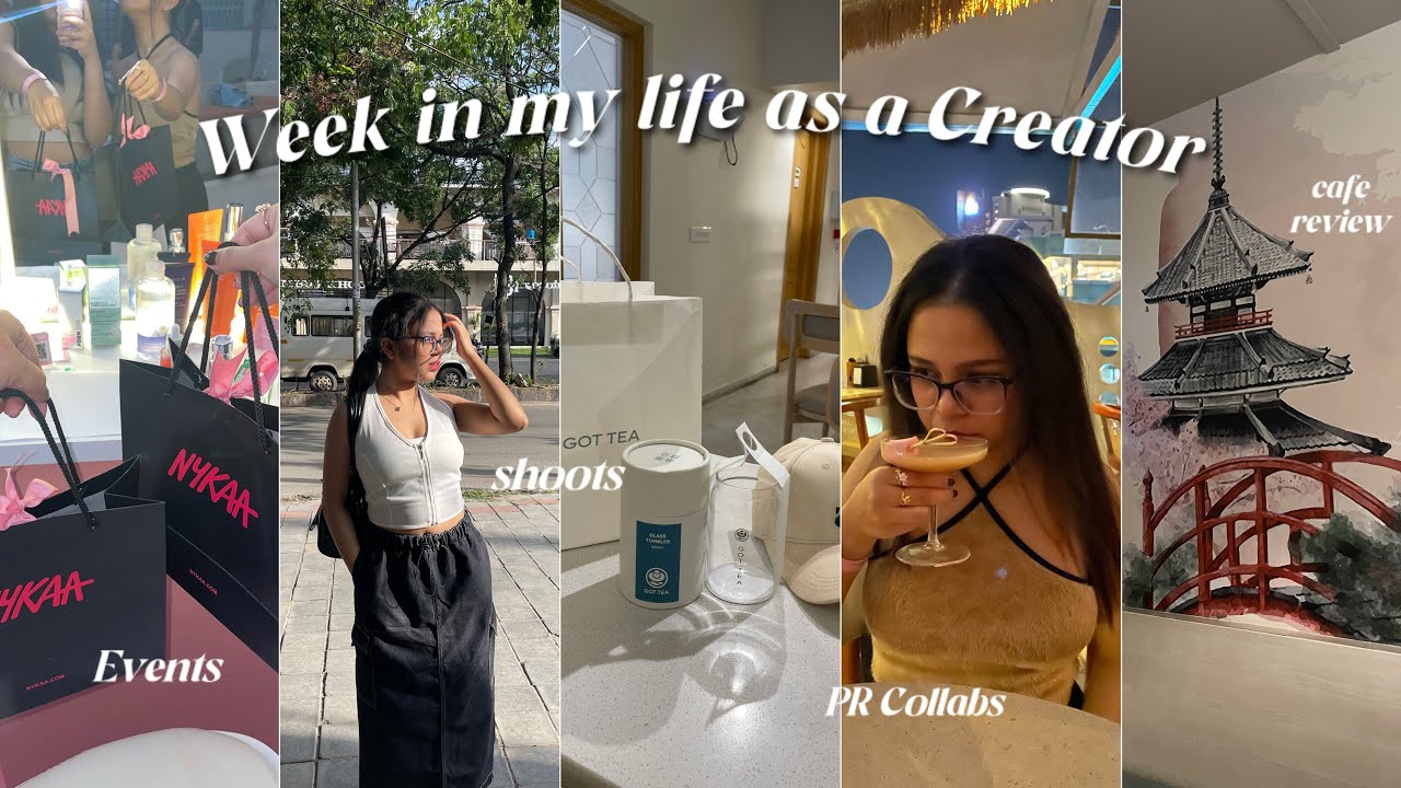 Week in my life- Nykaa Event , PR hauls , Matcha gift and More #weeklyvlog #vlog 