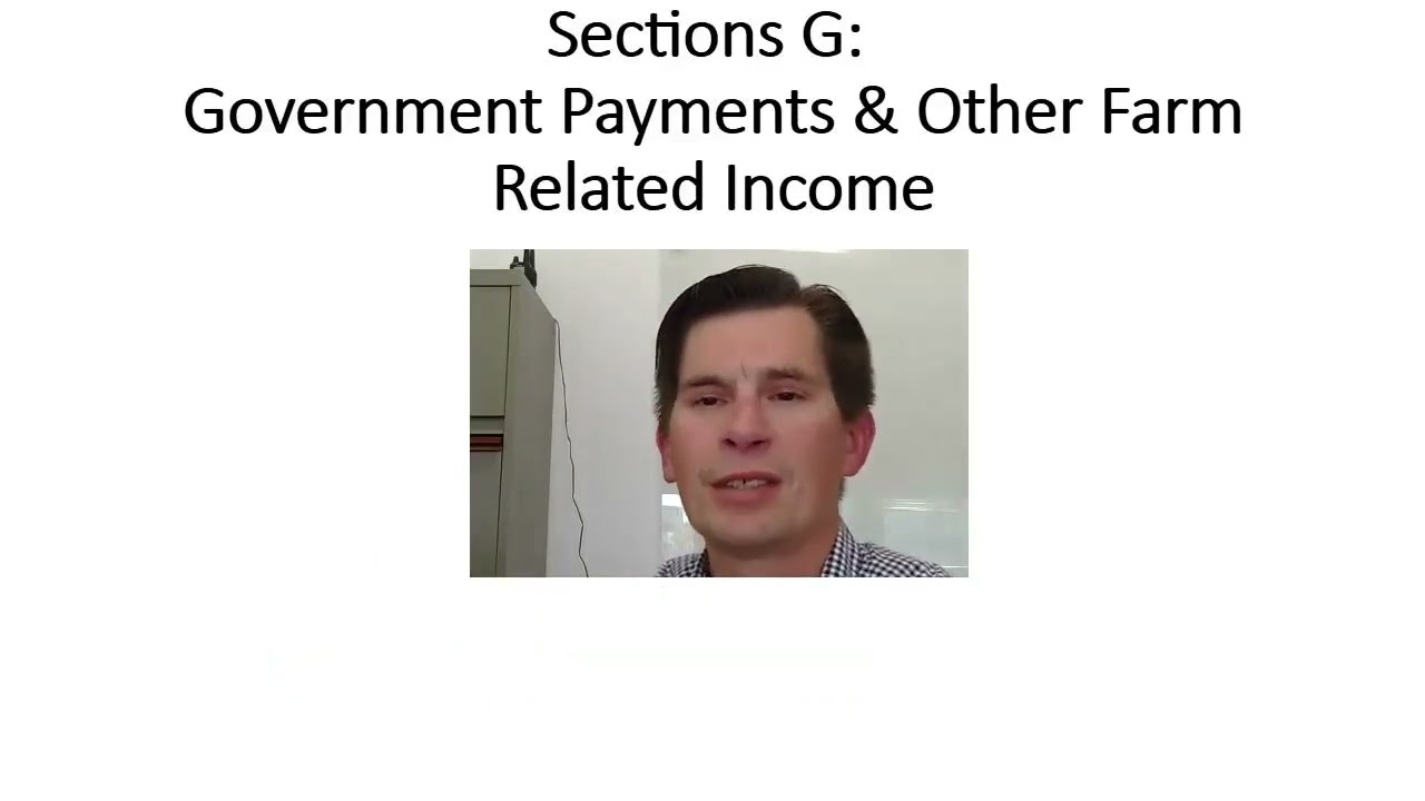 8.  Sec  G - Government Payments & Other Farm Related Income Updated