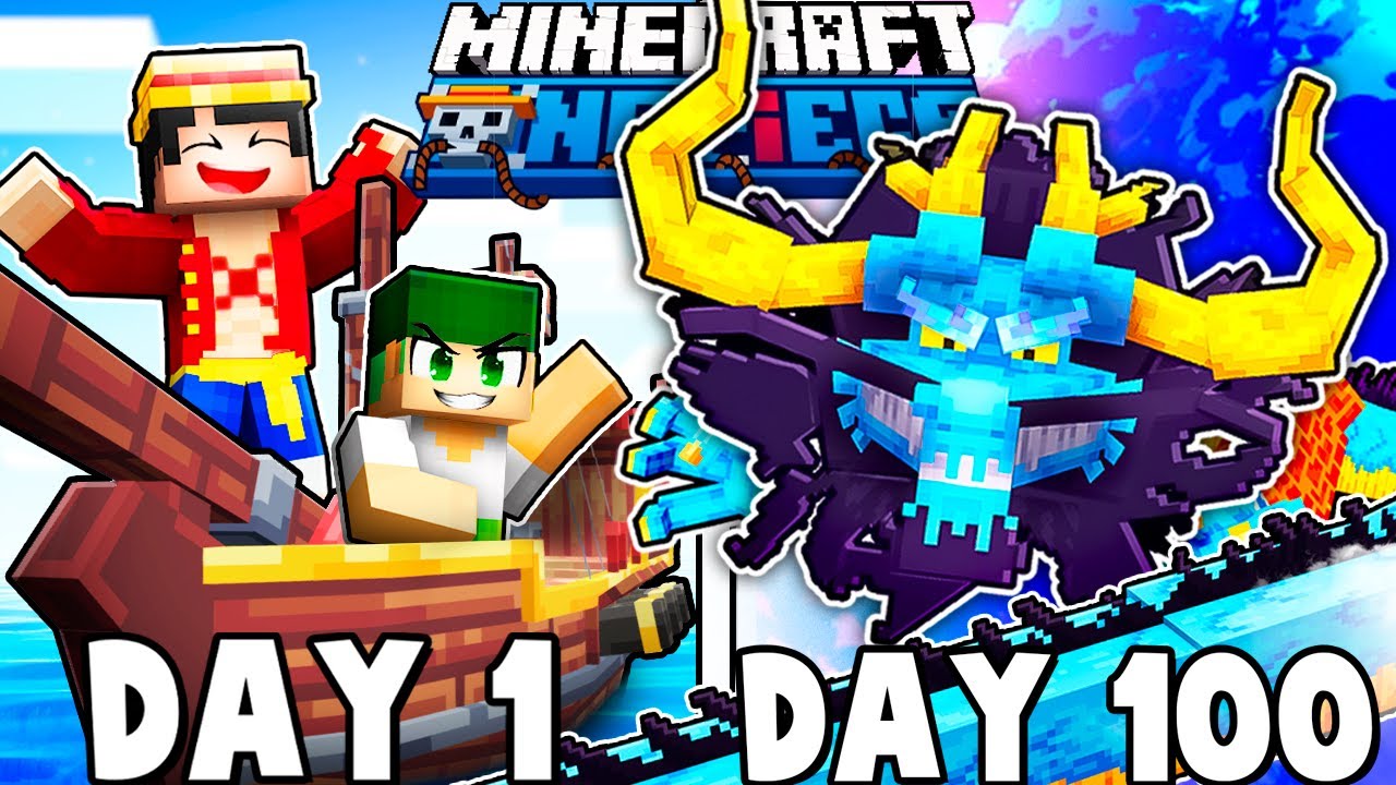 I Survived 100 Days in a ONE PIECE Minecraft SMP