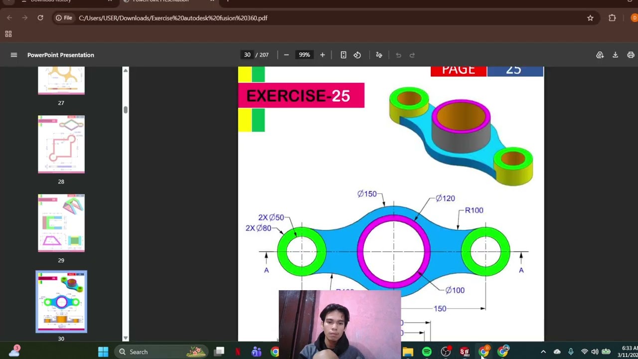 SOLIDWORK EXERSICE 25