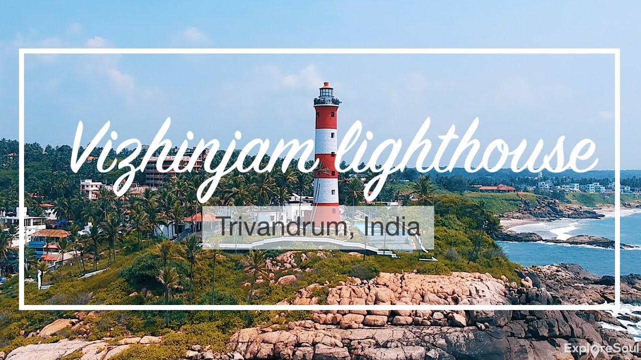 Exquisite view of Vizhinjam lighthouse at Kovalam beach | Drone Shot | Kerala | India | Exploresoul