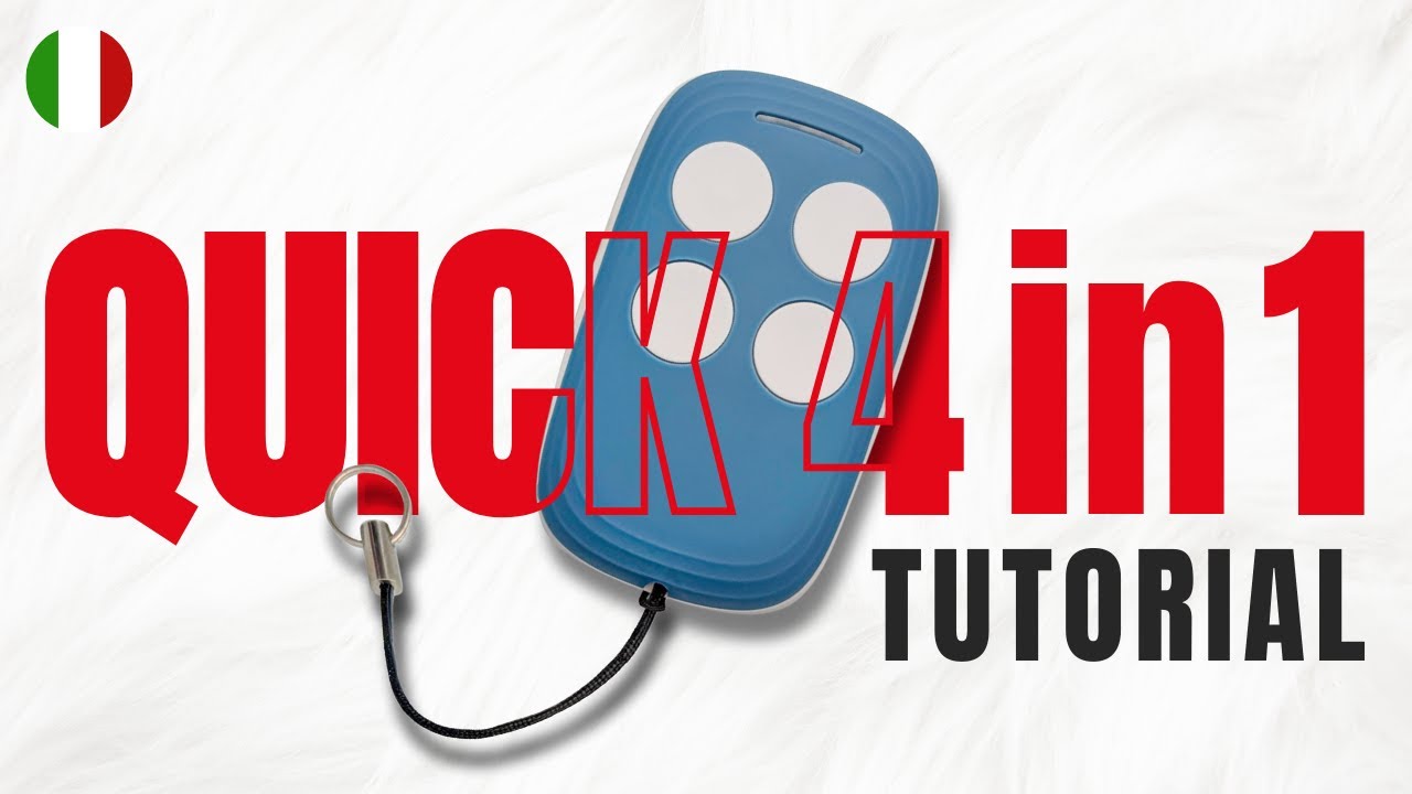 QUICK 4in1 Video Tutorial | Come duplicare FAAC, BFT, V2 e CAME con il telecomando Quick 4in1