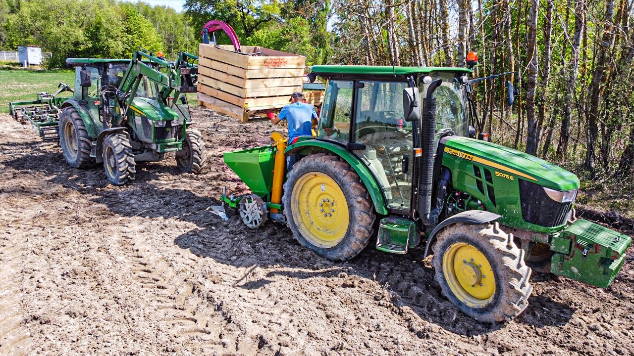 Sadzenie Ziemniaków 2023 ☆ 2x John Deere 5075 E ☆ Bomet Gemini ☆