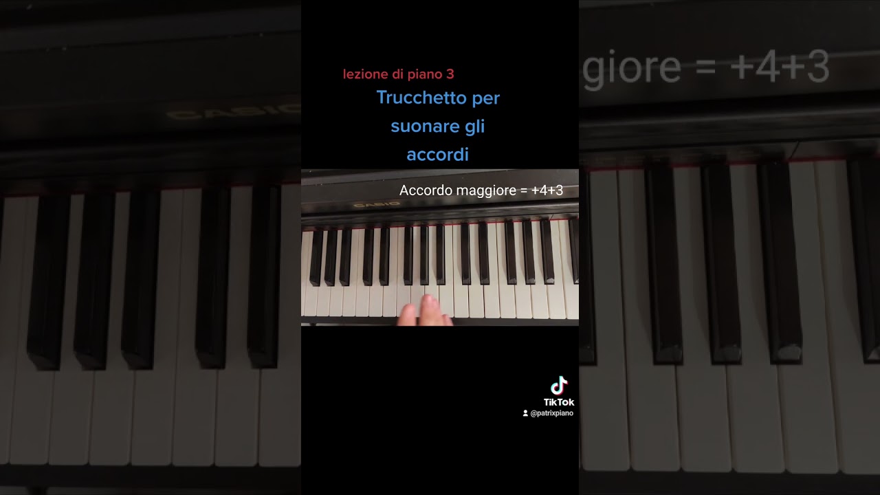 Trucchetto per costruire accordi #lezionidipiano #pianotutorial #patrixpiano #shorts