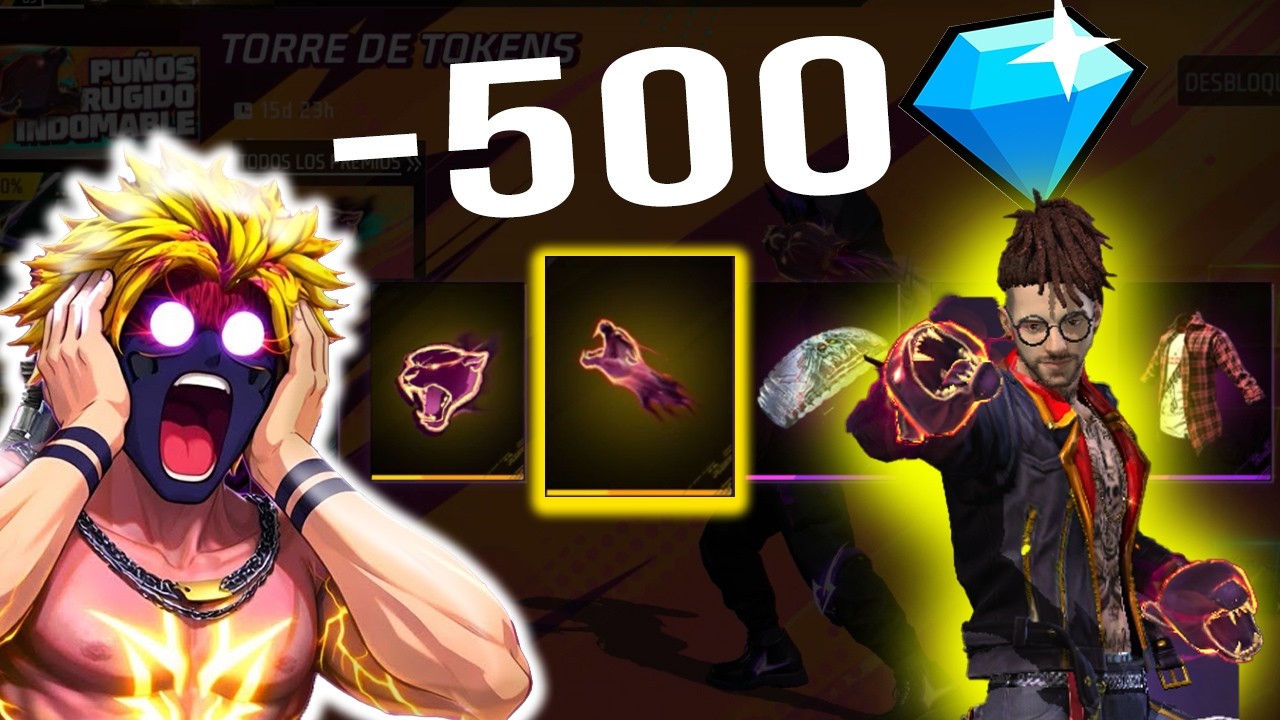 SERA Q se PUEDE SACAR LOS PUÑOS RUGIDO INDOMABLE por 1000 diamantes en FREE FIRE FACIL TOKEN RUGIDO