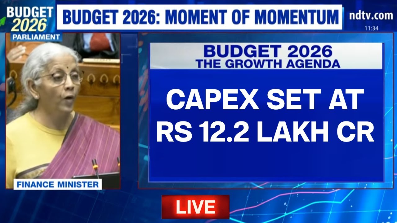 Budget 2026 Capex | Nirmala Sitharaman Budget Speech LIVE | Budget CAPEX | Budget LIVE
