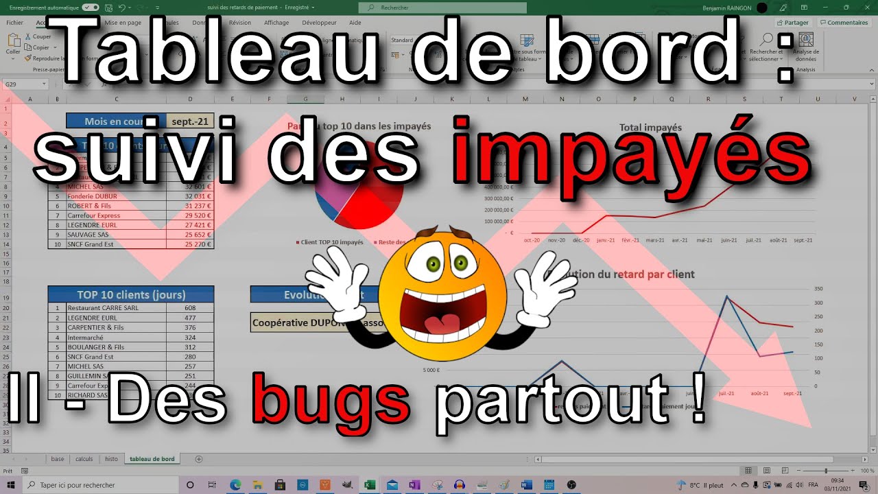 2/3 tableau de bord : suivi des impayés [mode projet]