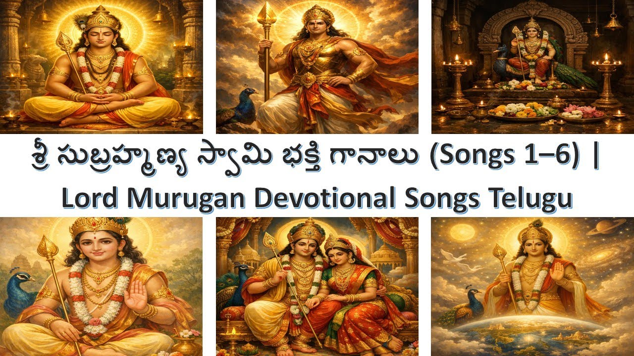 శ్రీ సుబ్రహ్మణ్య స్వామి భక్తి గానాలు (Songs 1–6) | Lord Murugan Devotional Songs Telugu