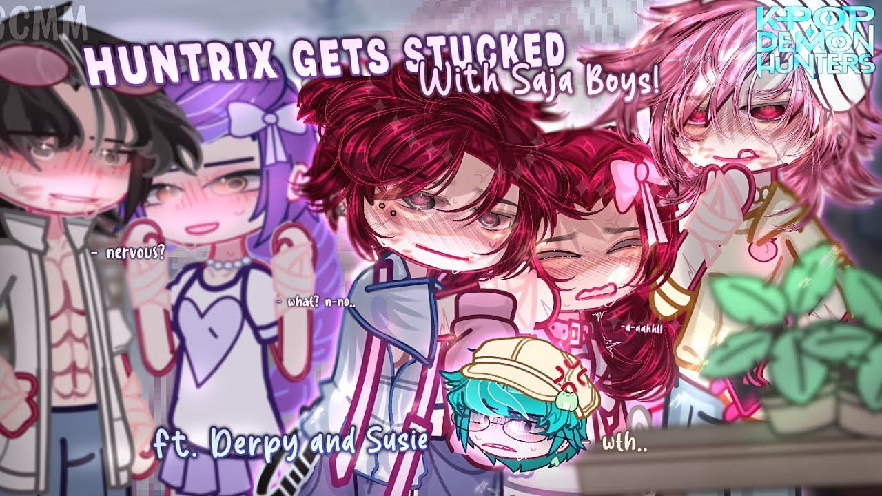 HUNTRIX Gets STUCKED with SAJA Boys ft. Derpy & Susie | KPOP Demon Hunters | GCMM/GLMM | Gacha Club 