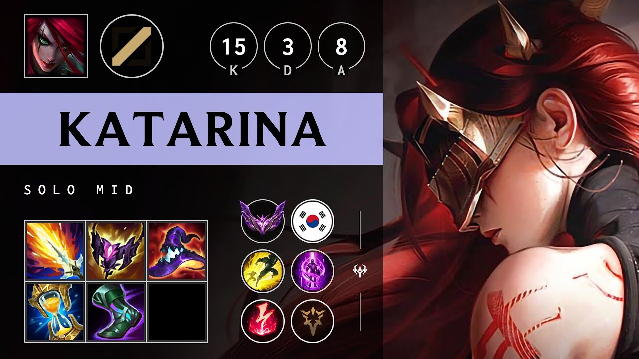Katarina Mid vs Ahri: Triple Kill, Legendary - KR Master Patch 14.24