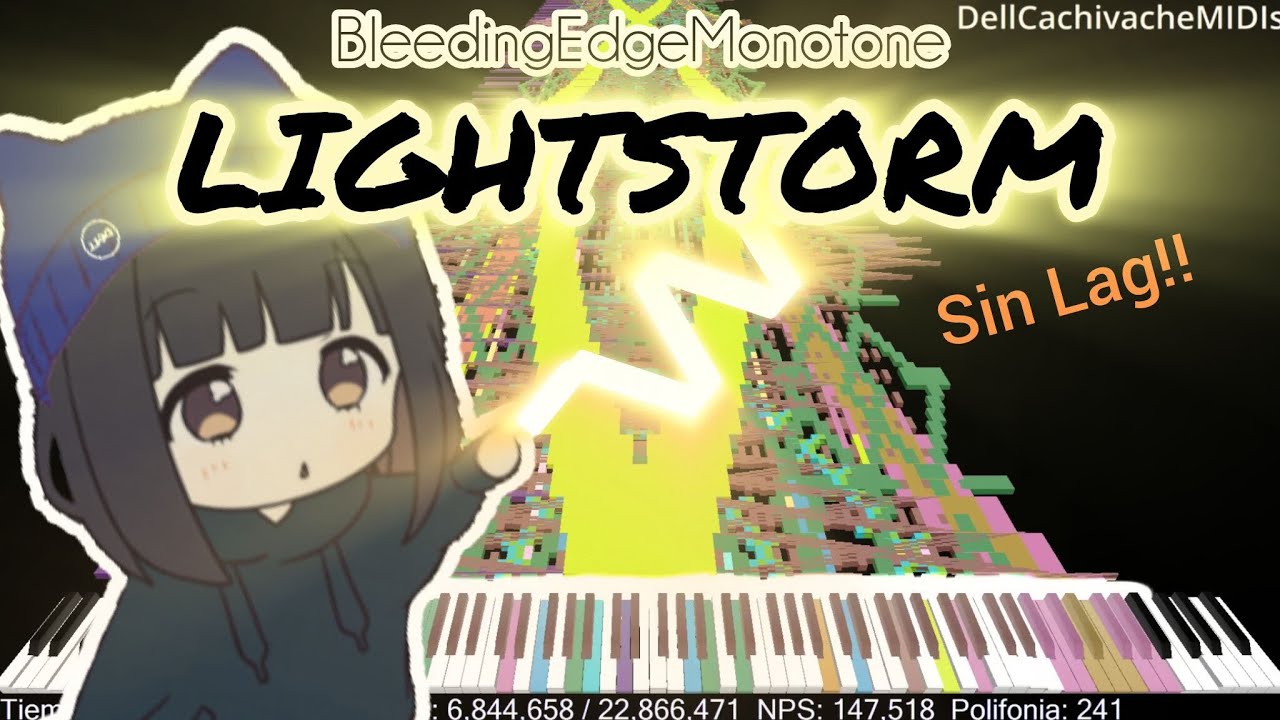 [Black MIDI] BleedingEdgeMonotone - LIGHTSTORM - 22,86 Millones de Notas (Sin Lag!!)