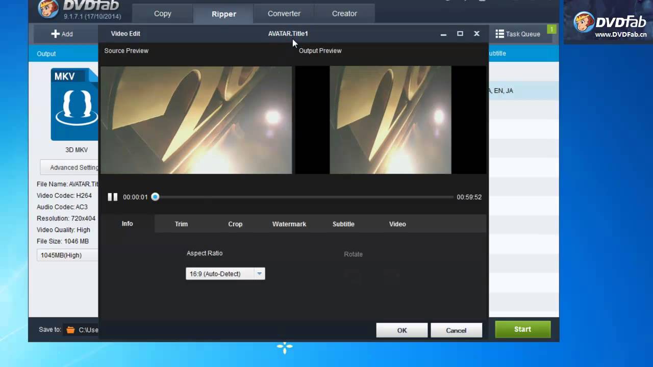 Tutorial on how to convert DVD to 3D Mkv with DVDFab 9