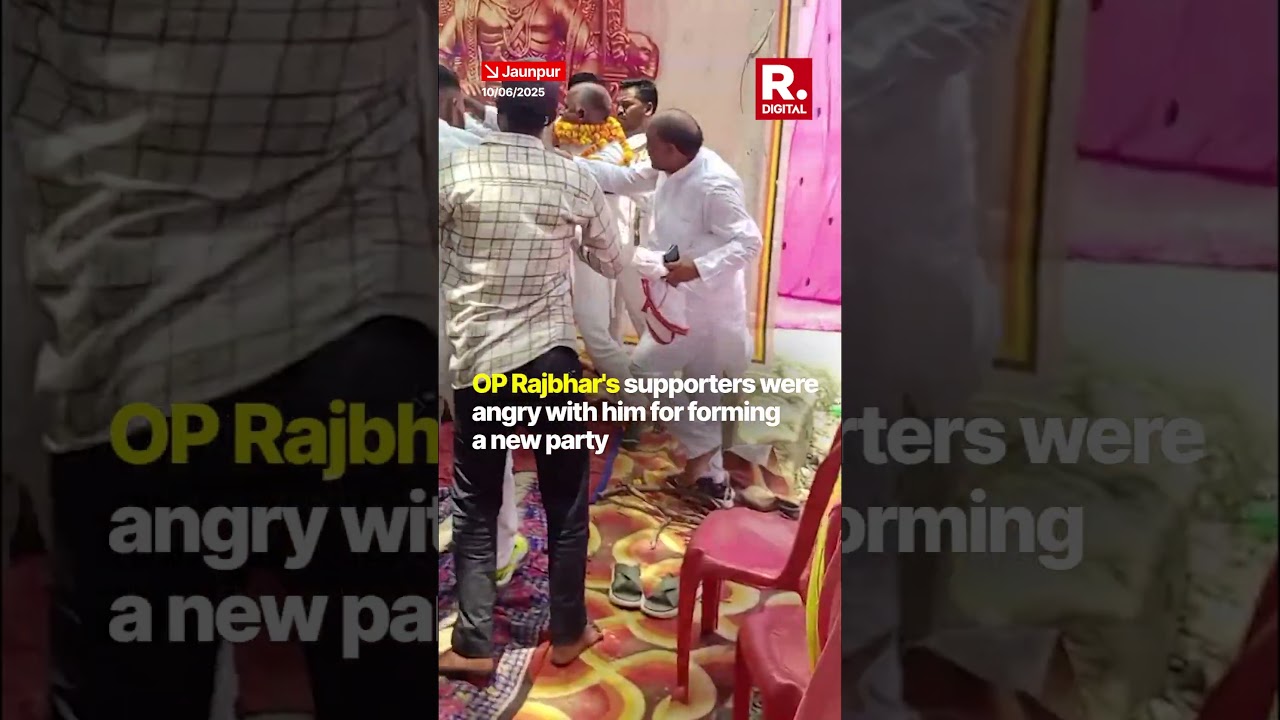Mahendra Rajbhar Garlanded By Party Leaders Then Slapped; Video Goes Viral