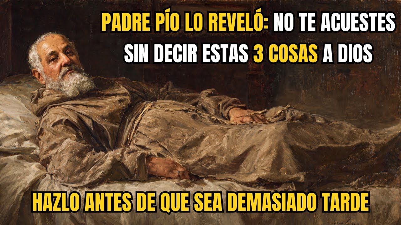 DI ESTAS 3 COSAS A DIOS SIEMPRE ANTES DE DORMIR, ANTES DE QUE SEA TARDE – ¡EL PADRE PÍO LO REVELÓ!