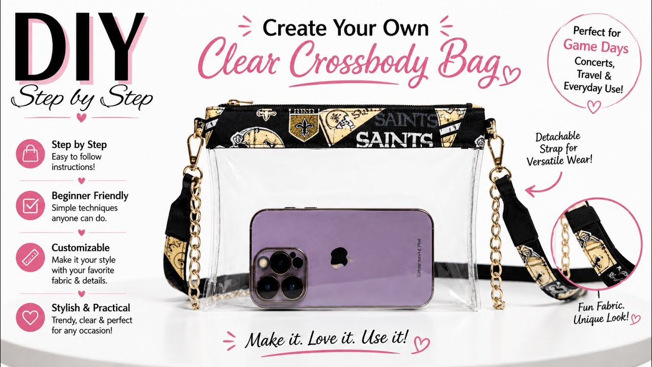 How to make a clear stadium bag beginners can do it