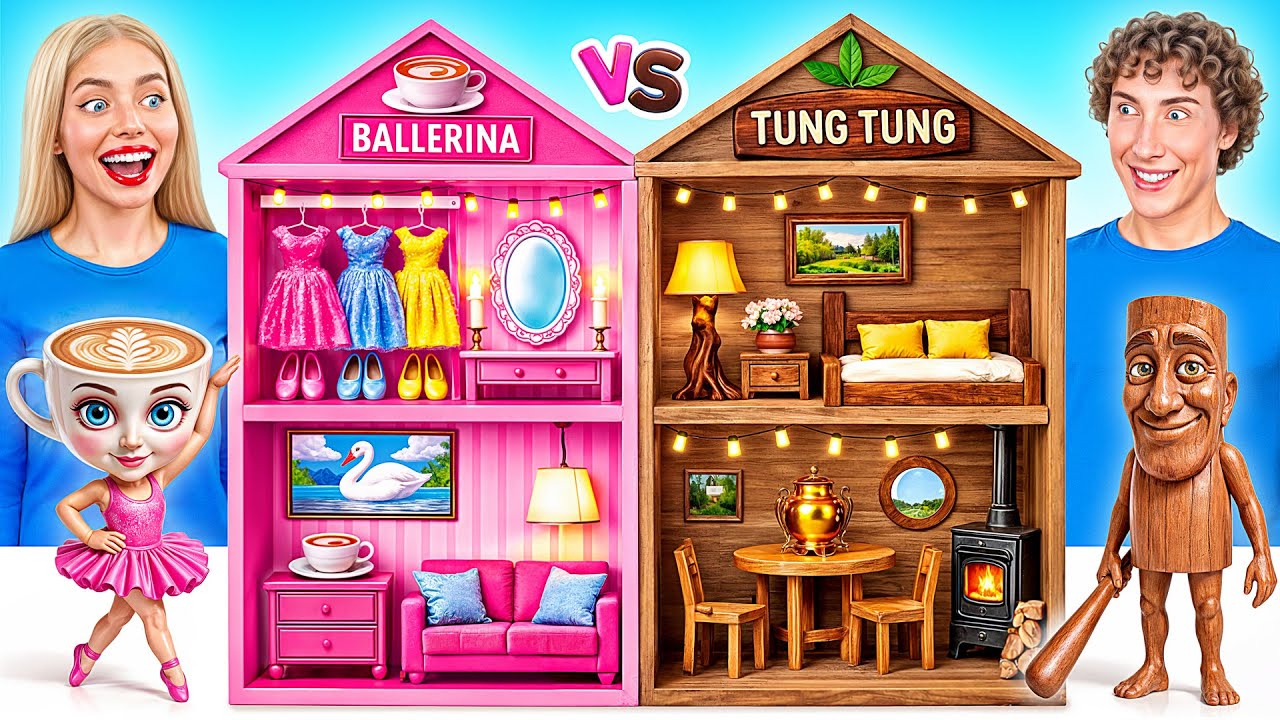 Construimos Una Casa Asombrosa | Ballerina Cappuccina vs Tung Tung Tung Sahur Bubba DO Challenge