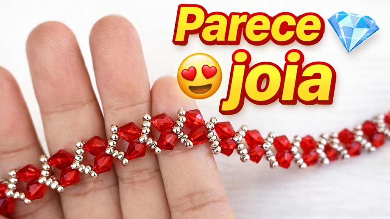 Pulseira de Cristais Luxuosa 💎 Passo a Passo Fácil e Econômico
