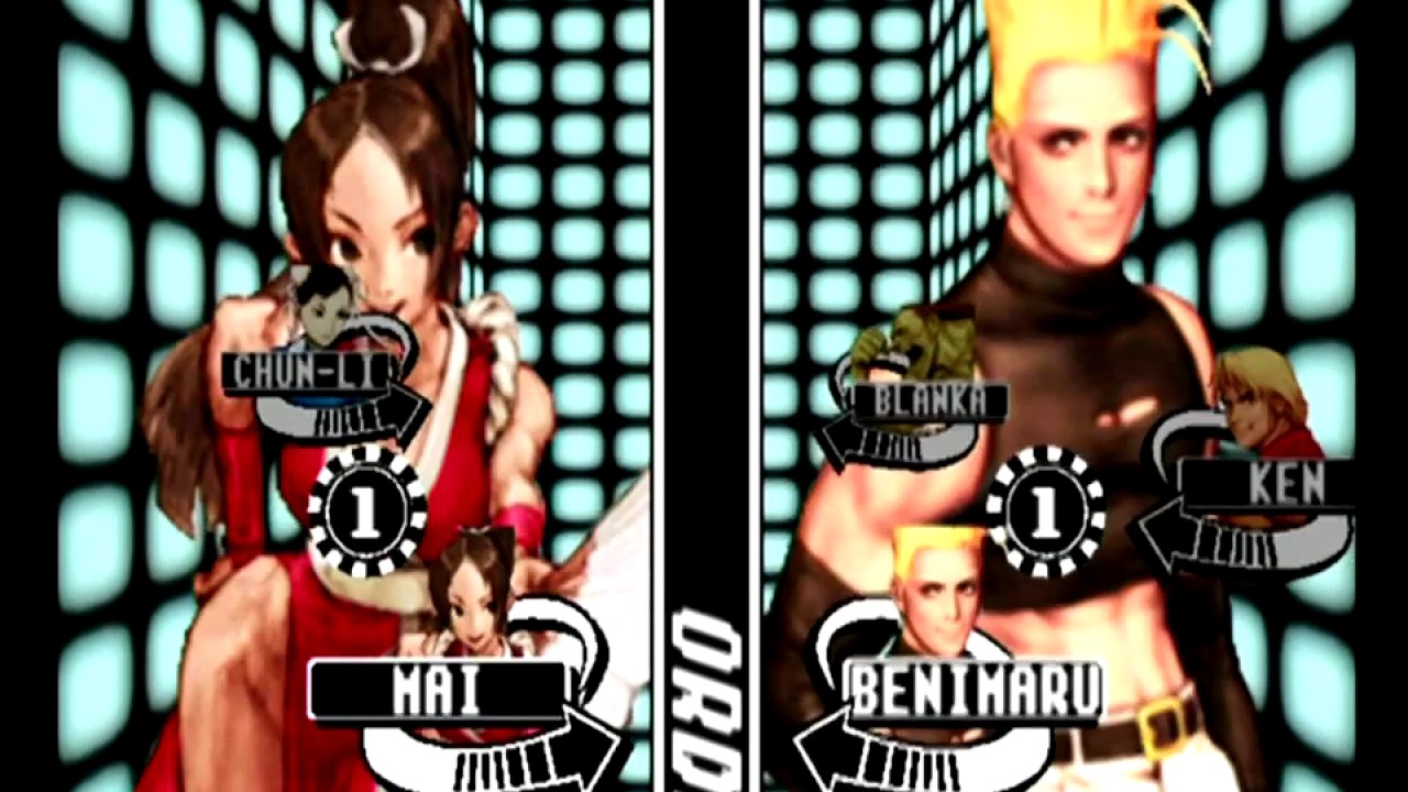Capcom VS SNK Pro (Dreamcast) Arcade Mode as Chun-Li/Mai
