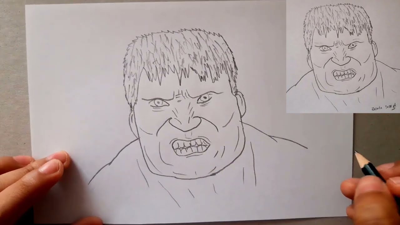 COME DISEGNARE HULK FACILE