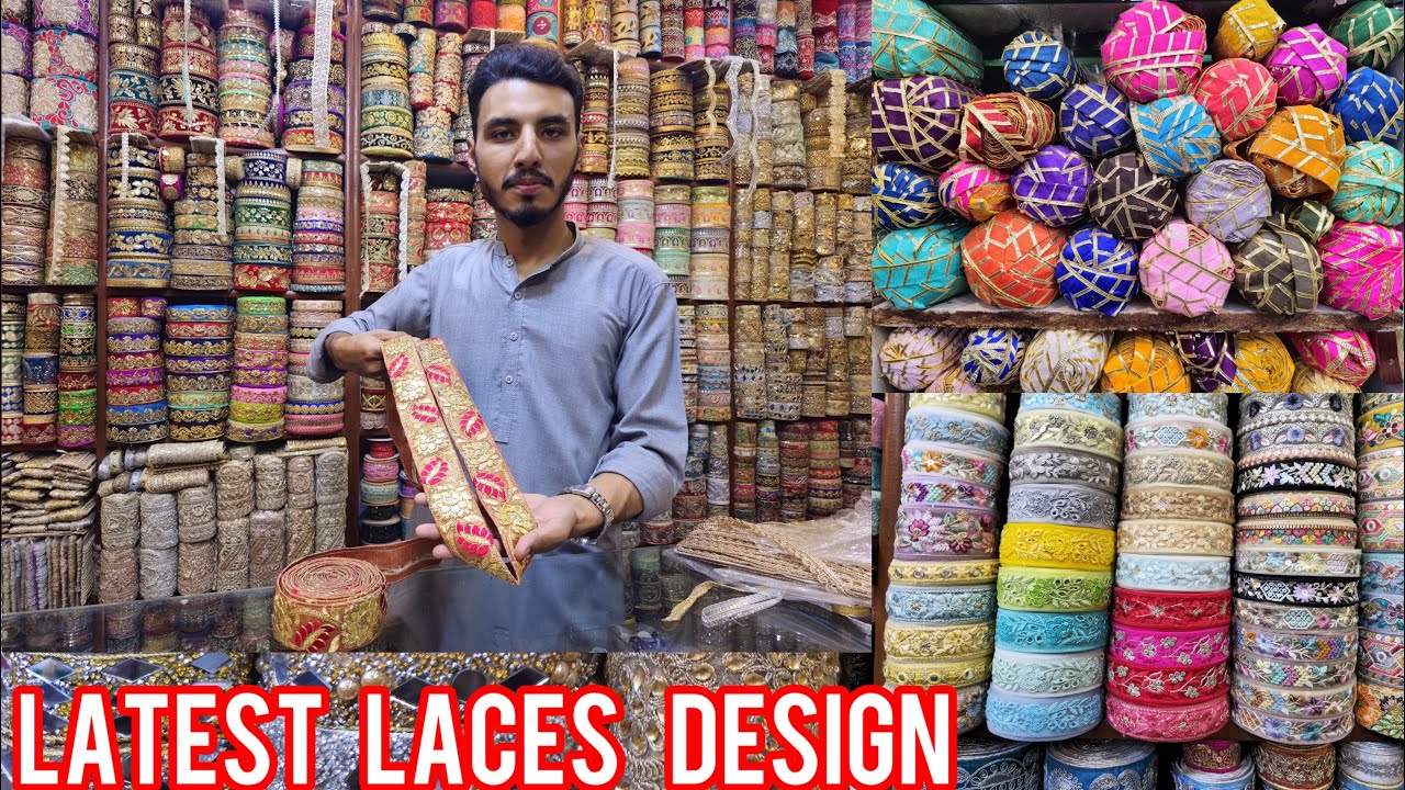 [Lace Wholesale Market In Pakistan]Latest Lace Designs|Fancy Laces 2025| Rabi Centre Rawalpindi