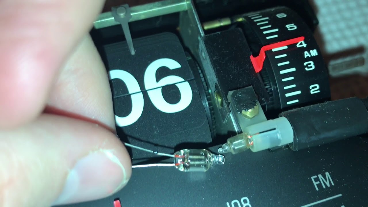 GE Flip Clock Lighted Dial Bulb Replacement Repair Model: C4350A