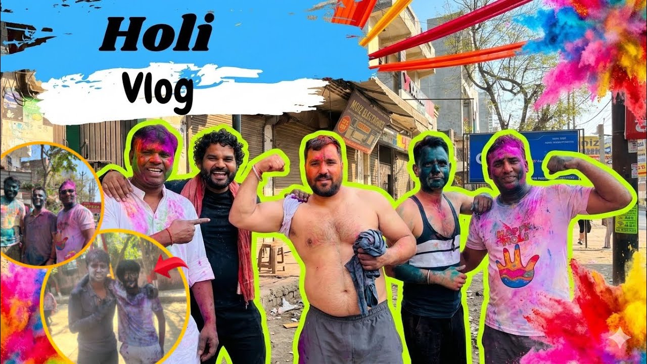 THE HOLI VLOG - SUPER HOLI CELEBRATION IN GHAZIABAD... (PART-2) #viral #holi #views #trending #vlog
