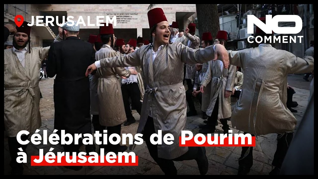 [No Comment] F&ecirc;te de Pourim : des milliers de juifs ultra-orthodoxes dans les rues de J&eacute;rusalem