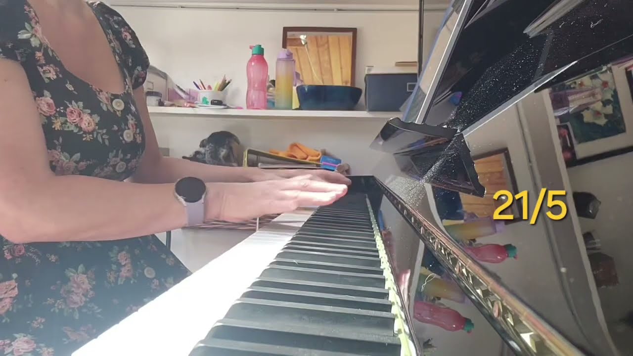 Bach violin E major concerto accompaniment:3 week time- lapse practise