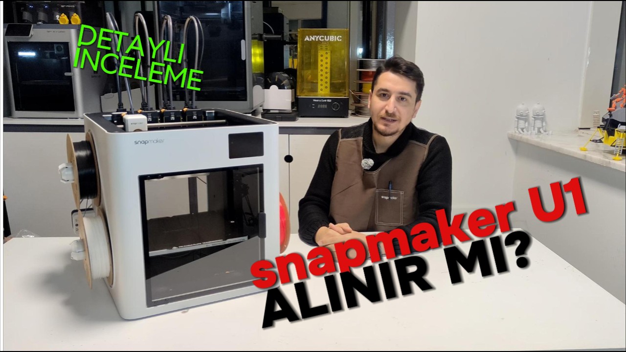 Snapmaker U1 3D Yazıcı | Kutu Açılımı, Kurulum ve Test Baskısı