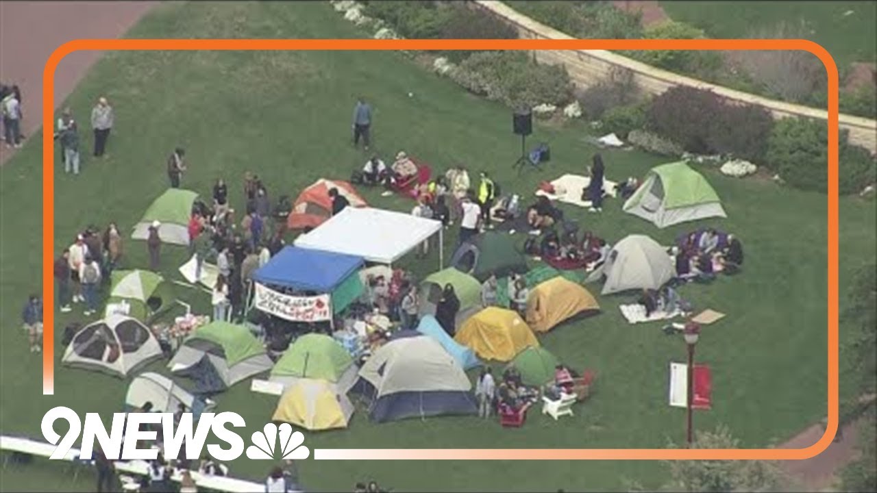 Pro-Palestinian protest camp appears on DU campus Thursday