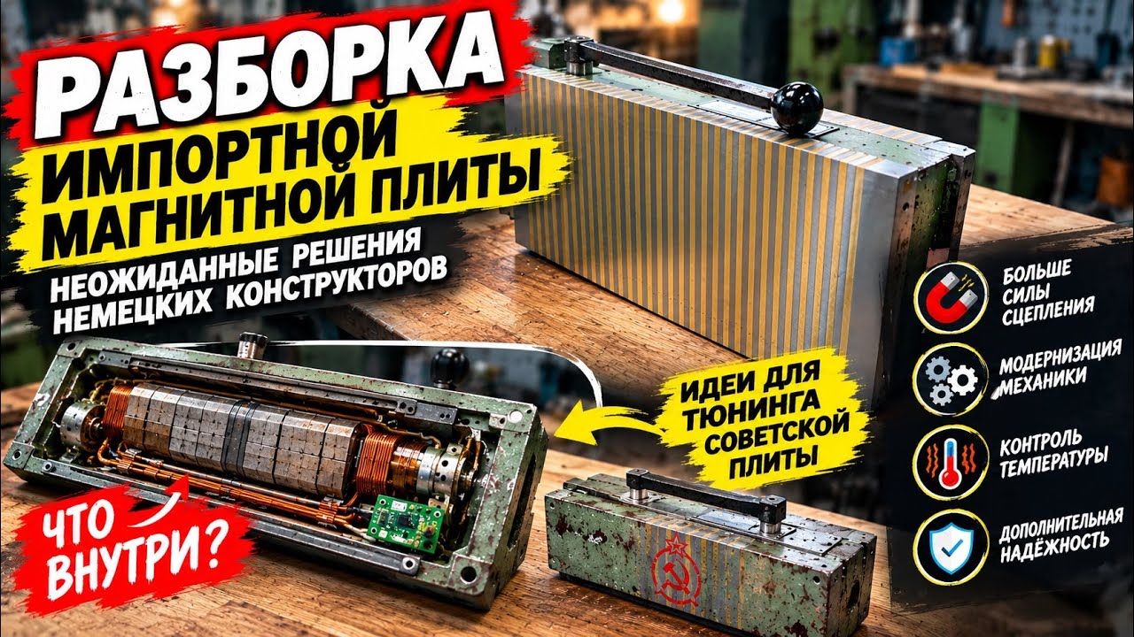 Разборка импортной магнитной плиты. Такого я не ожидал увидеть. Идея для тюнинга советской.