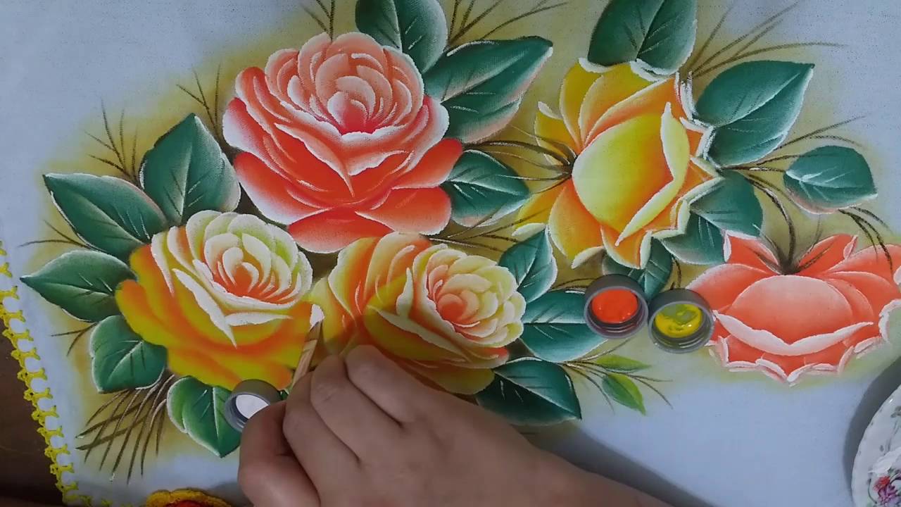 Como pintar rosas amarelas com lia ribeiro