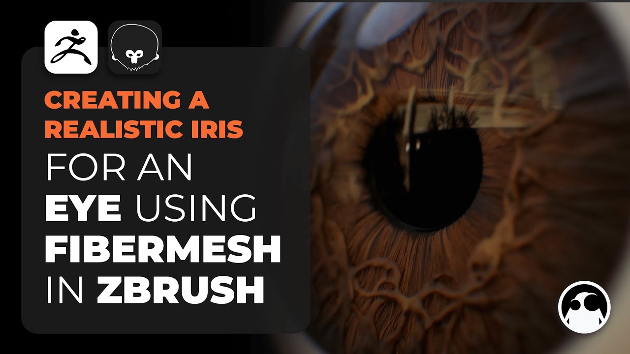 Creating a realistic iris for an eye in ZBrush using FiberMesh