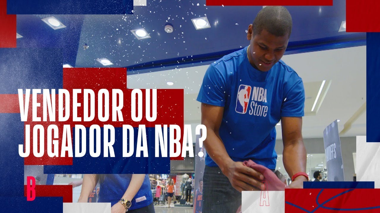 Cristiano Felicio em um dia de vendedor na NBA Store