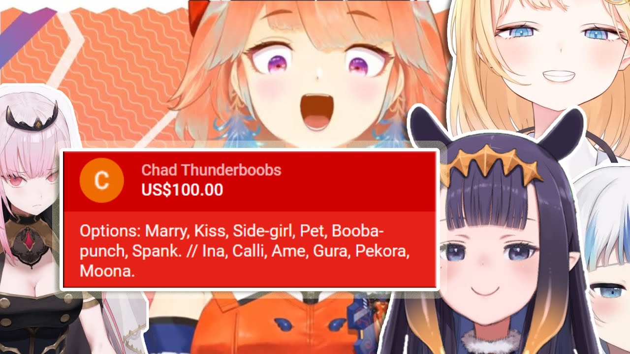 Kiara does Marry, Kiss, Side-girl, Pet, Spank and... Booba-punch? [Hololive En - Takanashi Kiara]