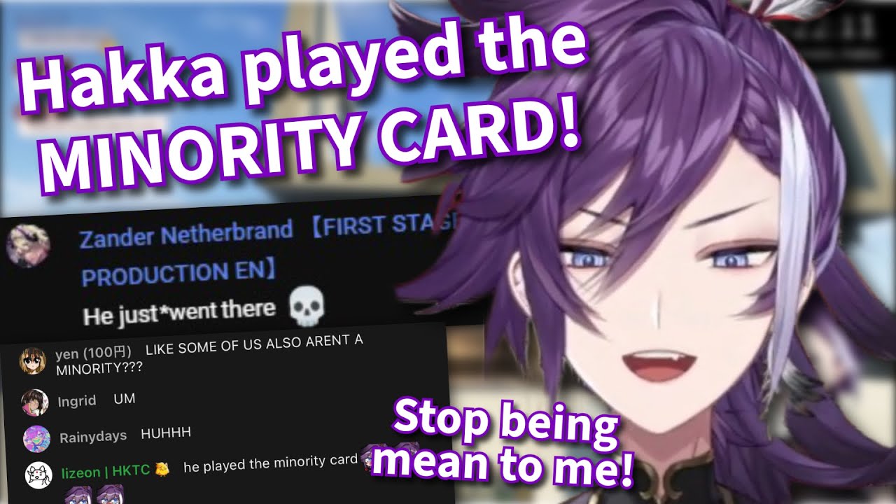Hakka tried to play the MINORITY CARD to GASLIGHT his CHAT!【Holostars EN | Banzoin Hakka】