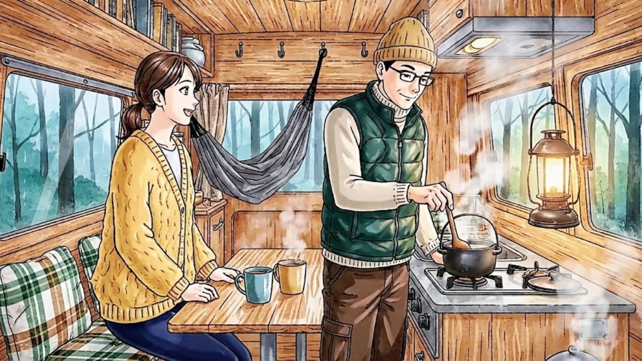 A Quiet Family Camping Trip in Our Mobile Home 🏕️ Peaceful Outdoor ASMR 家族のキャンピングカー生活と自然音